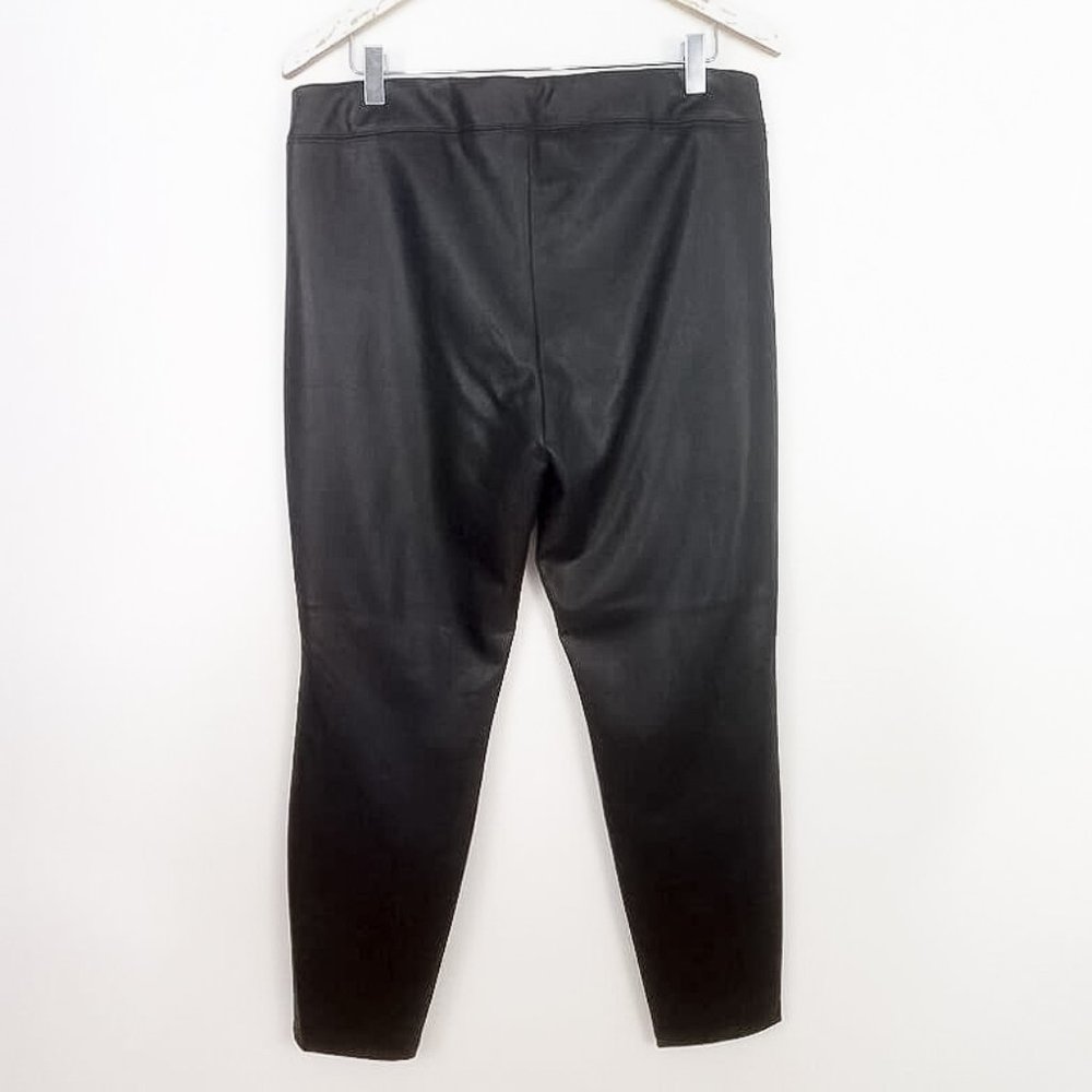 RACHEL ZOE Faux Leather Pants Size 10 NWOT Black - Picture 3 of 8